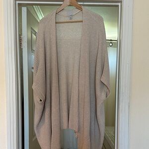 Halogen Light Beige Open Front Cardigan